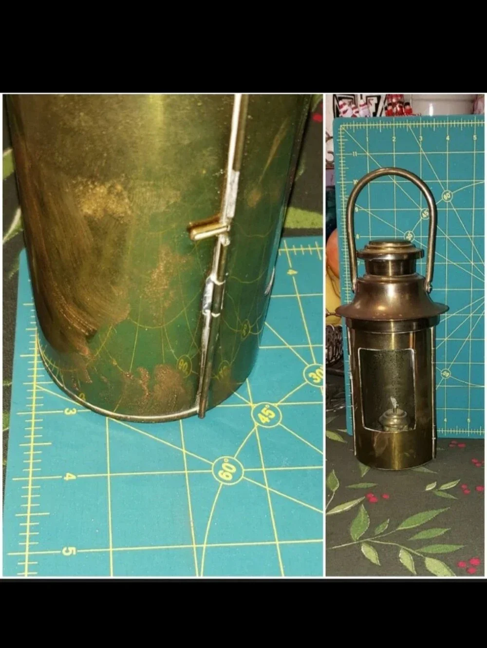Vintage Brass Oil Lamp Binnacle 